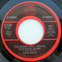 Joan Baez The Night They Drove  Old Dixie Down USED VINYL 7INCH SINGLE 45 RPM