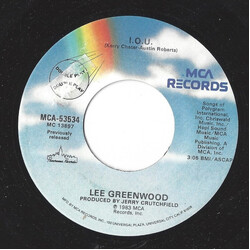 Lee Greenwood I.O.U. / Somebody's Gonna Love You USED VINYL 7INCH 45 RPM SINGLE REISSUE