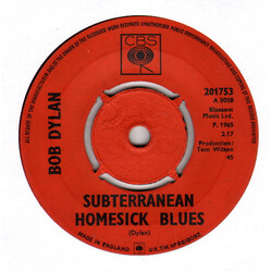 Bob Dylan Subterranean Homesick Blues USED VINYL 7INCH 45 RPM SINGLE