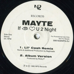 Mayte If I Love U 2 Night USED VINYL 12INCH 33 S RPM SINGLE PROMO STEREO