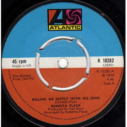 Roberta Flack Killing Me Softly With His Song VINYL 7" USED