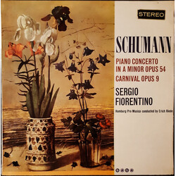 Robert Schumann / Sergio Fiorentino / The Hamburg Pro Musica / Erich Riede Piano Concerto In A Minor Opus 54 / Carnival Opus 9 Vinyl LP USED