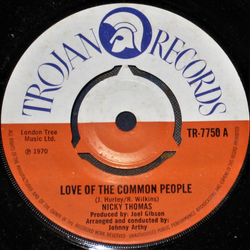 Nicky Thomas / The Destroyers Love Of The Common People / Compass Vinyl 7" USED