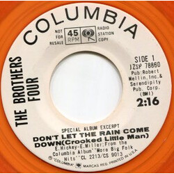 The Brothers Four Don't Let The Rain Come Down Vinyl 7" USED