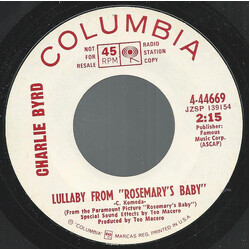 Charlie Byrd Lullaby From "Rosemary's Baby"/Happy Together Vinyl 7" USED