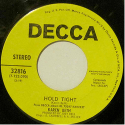 Karen Beth Hold Tight / Hard Luck Mama Vinyl 7" USED