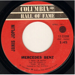 Janis Joplin Mercedes Benz / Cry Baby USED VINYL 7INCH 45 RPM SINGLE REISSUE
