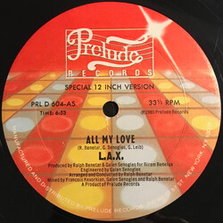 L.A.X. All My Love USED VINYL 12INCH 33 S RPM