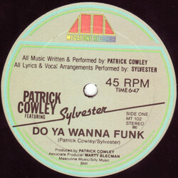 Patrick Cowley / Sylvester Do Ya Wanna Funk VINYL 12" USED