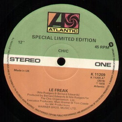 Chic Le Freak USED VINYL 12INCH 45 RPM SINGLE LIMITED EDITION