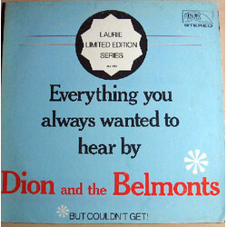 Dion & The Belmonts Everything You Always Wanted To Hear By Dion And The Belmonts - But Couldn't Get! Vinyl LP USED