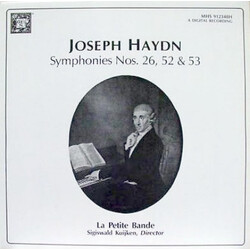 Joseph Haydn / La Petite Bande / Sigiswald Kuijken Symphonies Nos. 26, 52, 53 Vinyl LP USED
