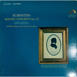Arthur Rubinstein / Alfred Wallenstein / Wolfgang Amadeus Mozart / Joseph Haydn Concerto No.20 / Andante And Variations In F Minor Vinyl LP USED