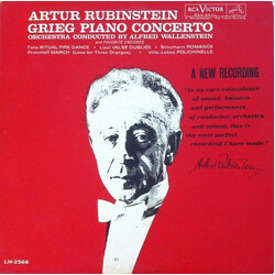 Arthur Rubinstein / Edvard Grieg / Alfred Wallenstein Grieg Piano Concerto and Favorite Encores Vinyl LP USED