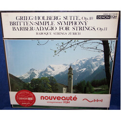 Edvard Grieg / Benjamin Britten / Samuel Barber / Ensemble Baroque De Zurich Holberg Suite, Op.40 / Simple Symphony / Adagio For Strings, Op. 11 Vinyl