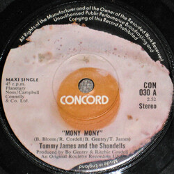 Tommy James & The Shondells Mony Mony USED VINYL 7INCH 45 RPM MAXI-SINGLE