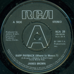 James Brown Rapp Payback (Where Iz Moses?) Vinyl 7" USED