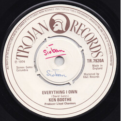 Ken Boothe Everything I Own USED VINYL 7INCH SINGLE 45 RPM