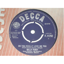 Billy Fury Do You Really Love Me Too (Fool’s Errand) Vinyl 7" USED