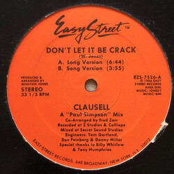 Clausell Don't Let It Be Crack USED VINYL 12INCH 33 S RPM STEREO