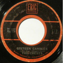 The Crests Sixteen Candles / Trouble In Paradise USED VINYL 7INCH 45 RPM