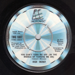 High Inergy You Can't Turn Me Off (In The Middle Of Turning Me On) Vinyl 7" USED