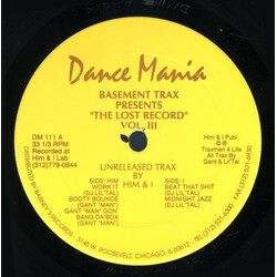 Him and I Basement Trax - The Lost Record Vol. III USED VINYL 12INCH 33 S RPM