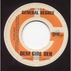 General Degree / Madd Anju Dem Girl Deh / Mi Nuh Play USED VINYL 7INCH 45 RPM