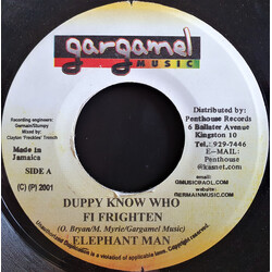 Elephant Man Duppy Know Who Fi Frighten USED VINYL 7INCH 45 RPM