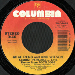 Mike Reno / Ann Wilson Almost Paradise... (Love Theme From Footloose) USED VINYL 7INCH 45 RPM SINGLE STYRENE