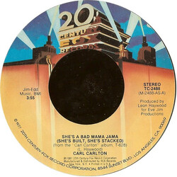 Carl Carlton She's A Bad Mama Jama (She's Built, She's Stacked) VINYL 7" USED