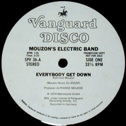 Mouzon's Electric Band Everybody Get Down USED VINYL 12INCH 33 S RPM PROMO STEREO