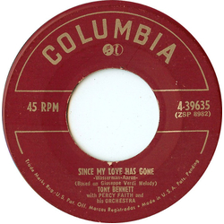 Tony Bennett Since My Love Has Gone Vinyl 7" USED