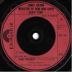 James Brown Funky President (People It's Bad) VINYL 7" USED