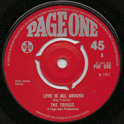 The Troggs Love Is All Around USED VINYL 7INCH 45 RPM SINGLE