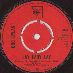 Bob Dylan Lay Lady Lay VINYL 7" USED