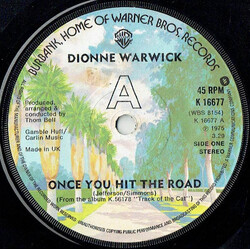 Dionne Warwick Once You Hit The Road Vinyl 7" USED