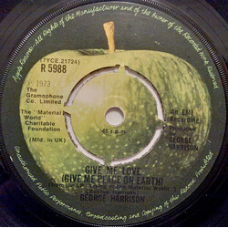 George Harrison Give Me Love (Give Me Peace On Earth) USED VINYL 7INCH 45 RPM SINGLE
