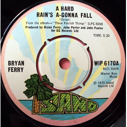 Bryan Ferry A Hard Rain's A-Gonna Fall VINYL 7" USED