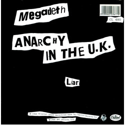 Megadeth Anarchy In The U.K. VINYL 7" USED
