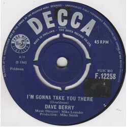 Dave Berry I'm Gonna Take You There USED VINYL 7INCH 45 RPM SINGLE