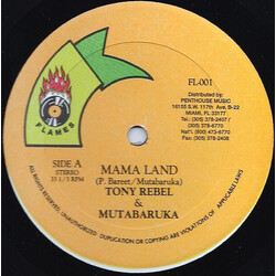 Tony Rebel / Mutabaruka Mama Land USED VINYL 12INCH 45 RPM