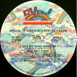 Instant Funk I Got My Mind Made Up USED VINYL 12INCH 33 S RPM SINGLE