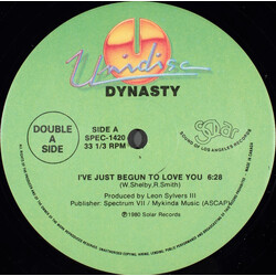 Dynasty I've Just Begun To Love You / Do Me Right USED VINYL 12INCH 33 S RPM REISSUE
