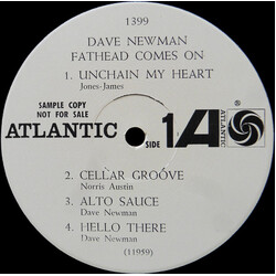 David "Fathead" Newman Fathead Comes On Vinyl LP USED