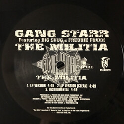 Gang Starr The Militia USED VINYL 12INCH 33 S RPM PROMO