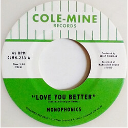 Monophonics Love You Better / The Shape Of My Teardrops USED VINYL 7INCH 45 RPM SINGLE LIMITED EDITION