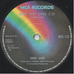 Angie Gadd Dance Baby Dance Vinyl 7" USED