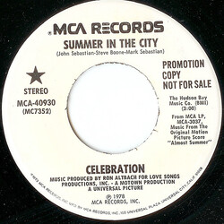 Celebration Summer In The City USED VINYL 7INCH 45 RPM SINGLE STEREO PROMO