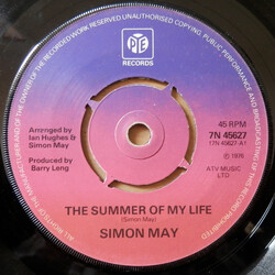 Simon May The Summer Of My Life USED VINYL 7INCH 45 RPM